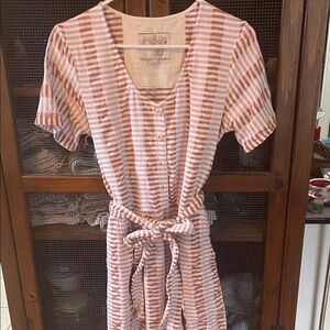 Ace & Jig Button Down Jumpsuit Onesie Chalk Xs